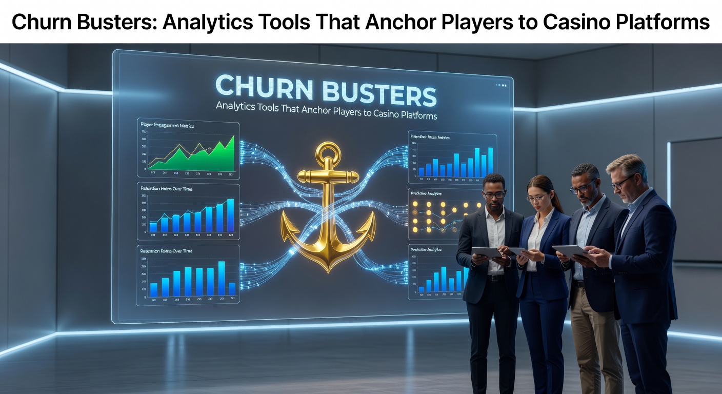 Dashboard displaying player retention metrics and churn prediction graphs in a casino analytics platform