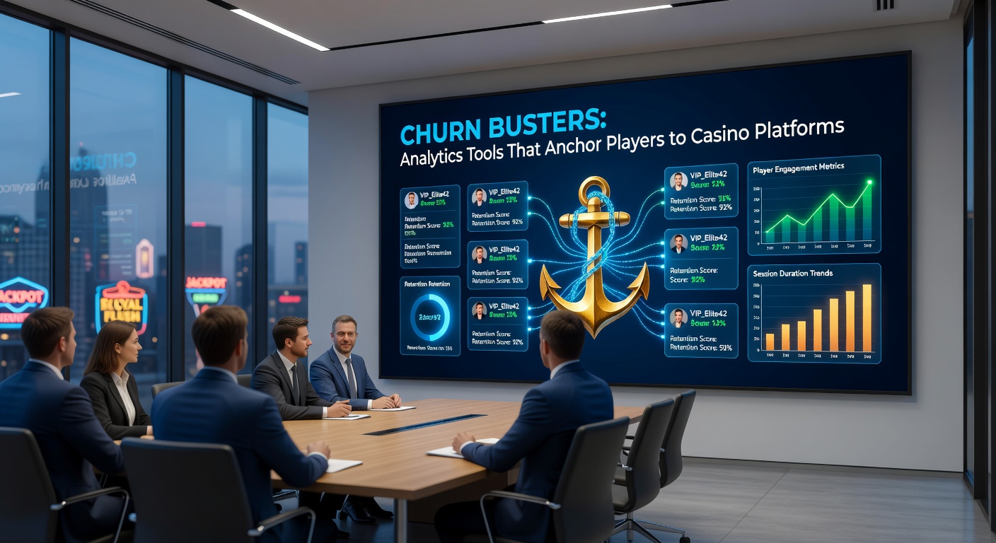 Graph illustrating churn reduction trends before and after implementing advanced analytics tools in an online casino