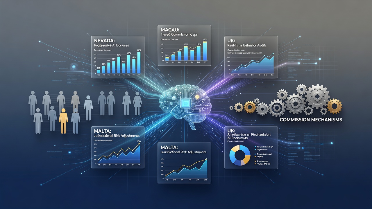 Behavioral pattern recognition dashboard displaying player activity metrics across multiple gambling platforms