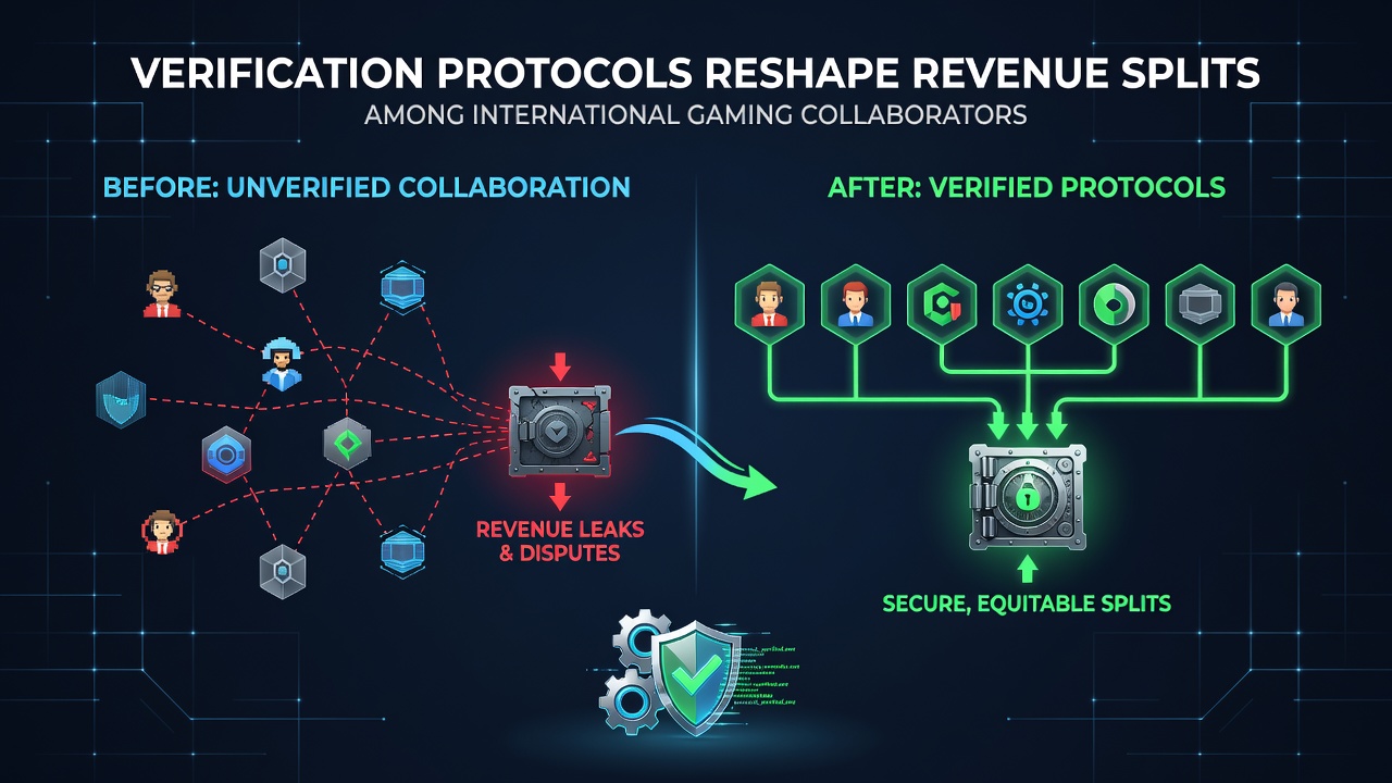 Chart illustrating changes in affiliate revenue percentages due to verification protocol costs across borders