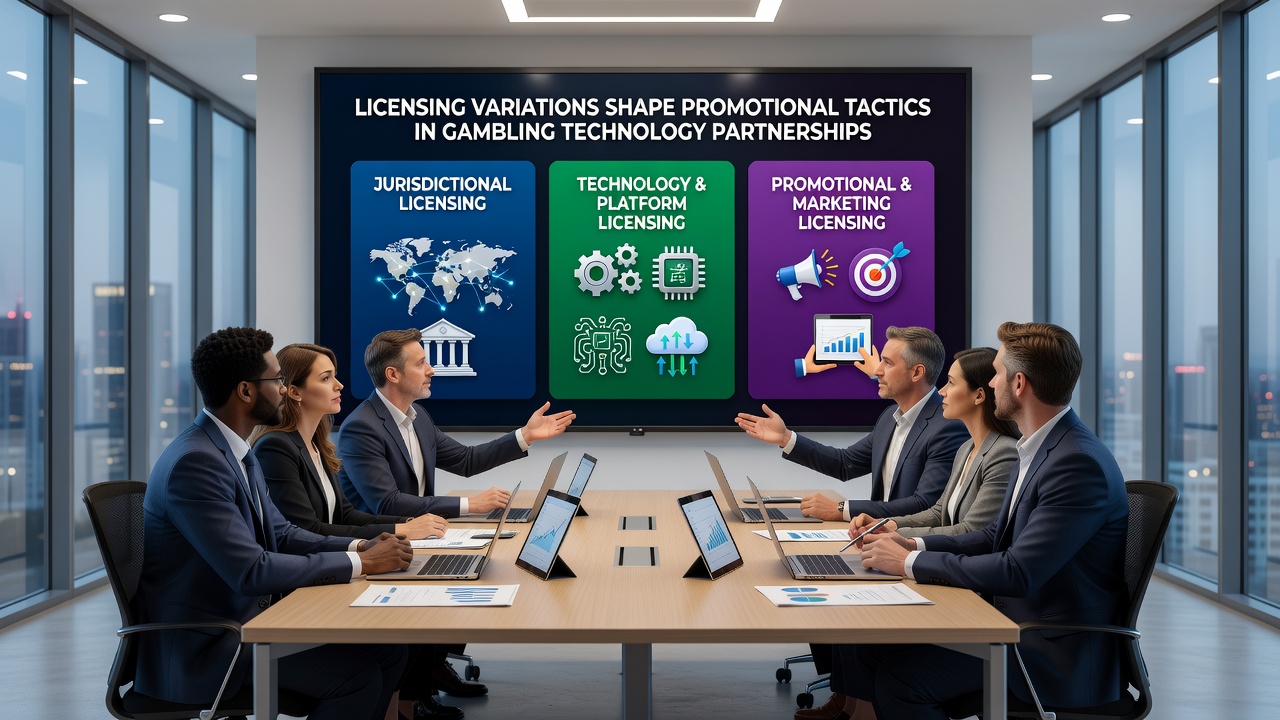 Technology interface displaying promotional adjustments based on licensing requirements in gambling partnerships