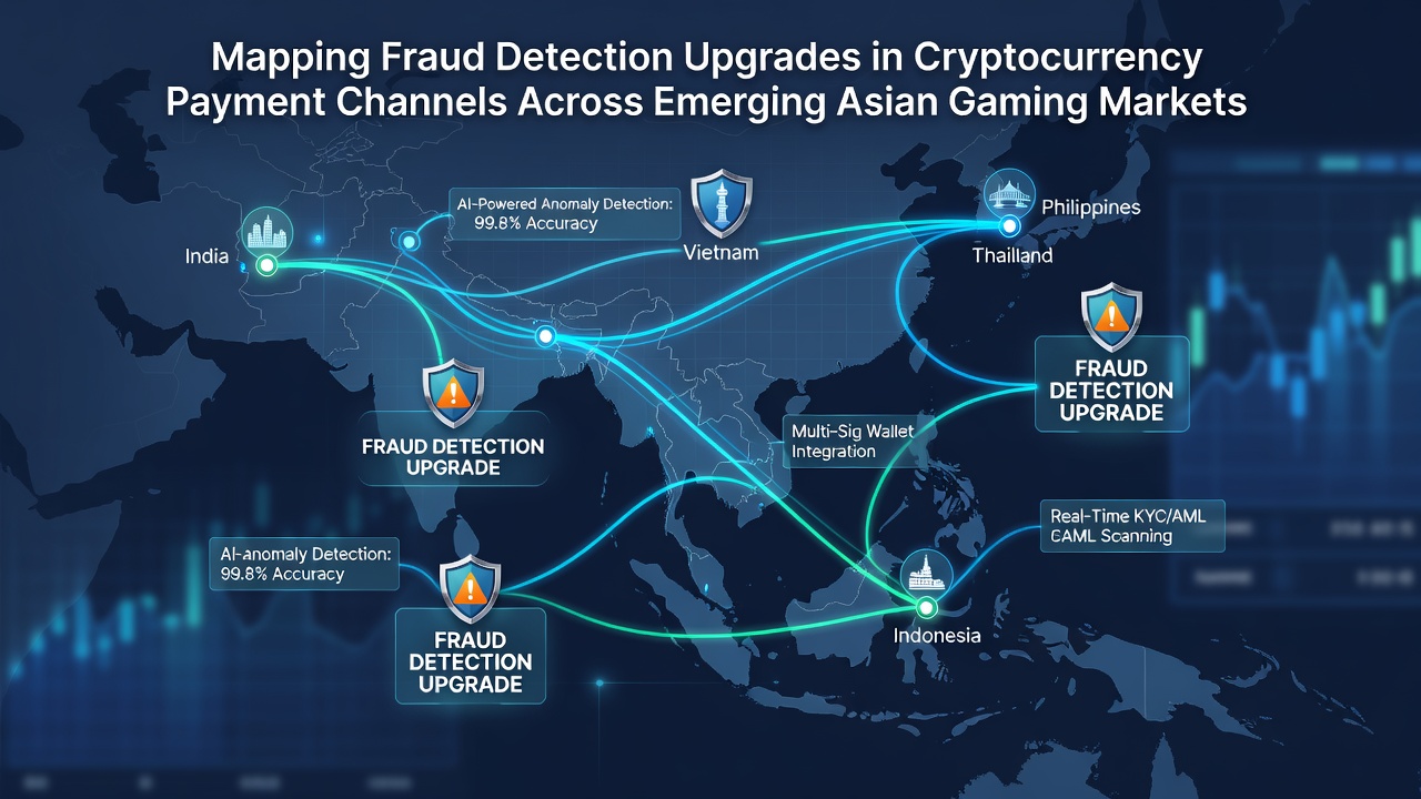 Analytics dashboard displaying real-time fraud detection metrics for crypto gaming payments